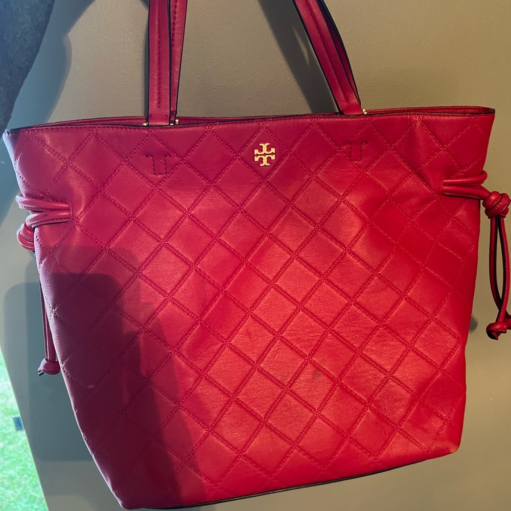 Tory Burch cherry red tote